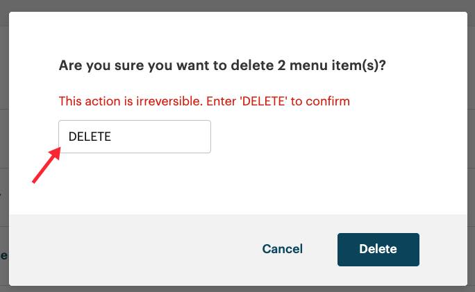 menu manager | copy & backup - duplicate, import,... Menu Management: Menu Items
