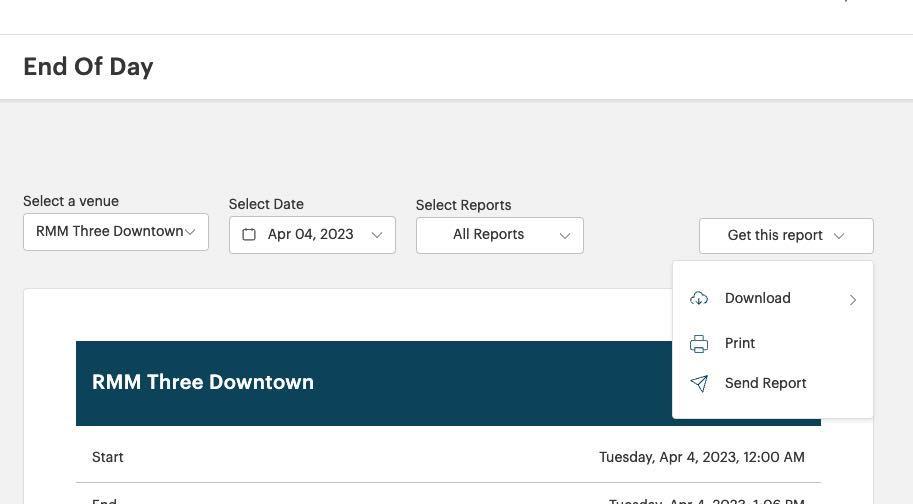 How to View Your End of Day Reports
