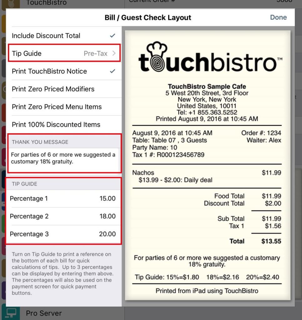 How to Handle IRS Rules For Automatic Service Charges in TouchBistro