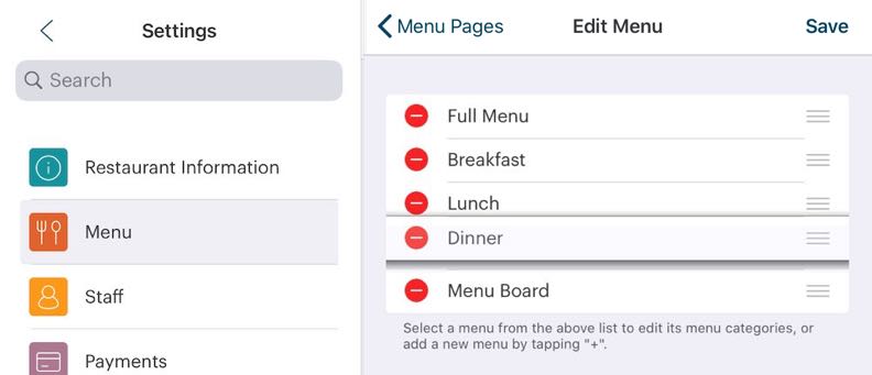 How to Set Up Menu Pages
