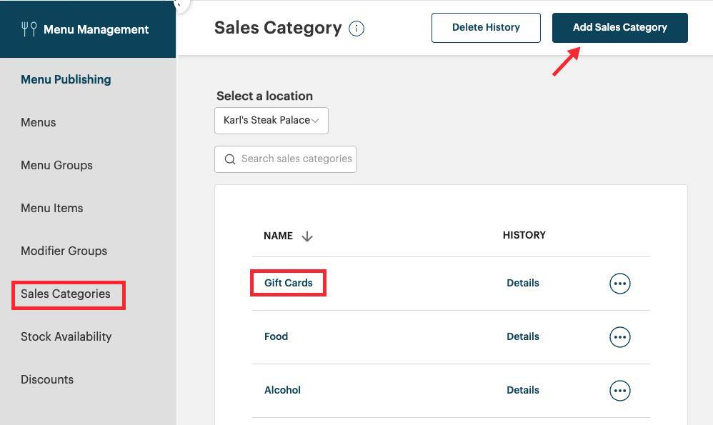 How to Add Gift Cards to Your Menu via Menu Management