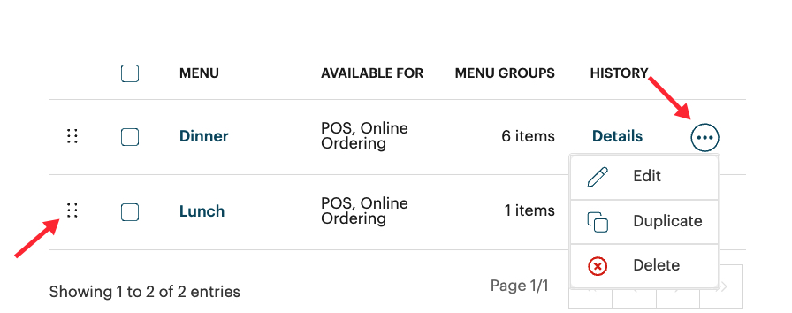 Delete Menu Menu Management: Menus