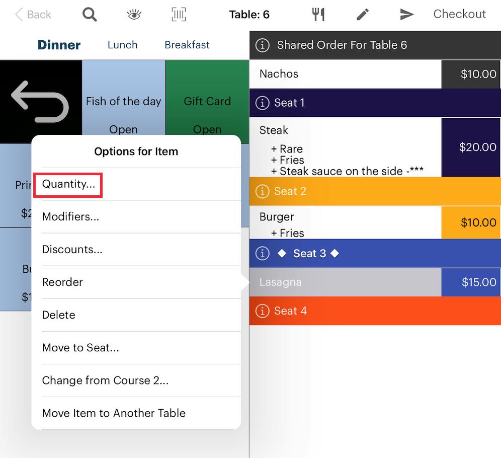 How Do I Modify or Reorder an Ordered Menu Item?