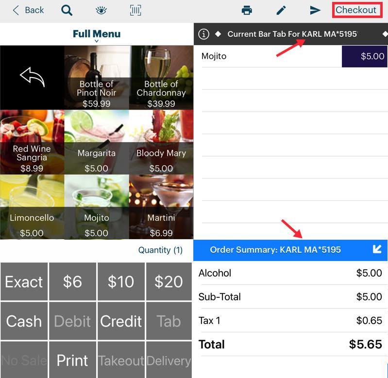 Starting and Closing Bar Tabs with TouchBistro Payrix