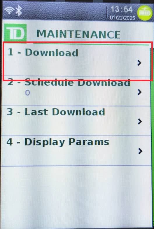 Performing a Manual Download for your TD terminal