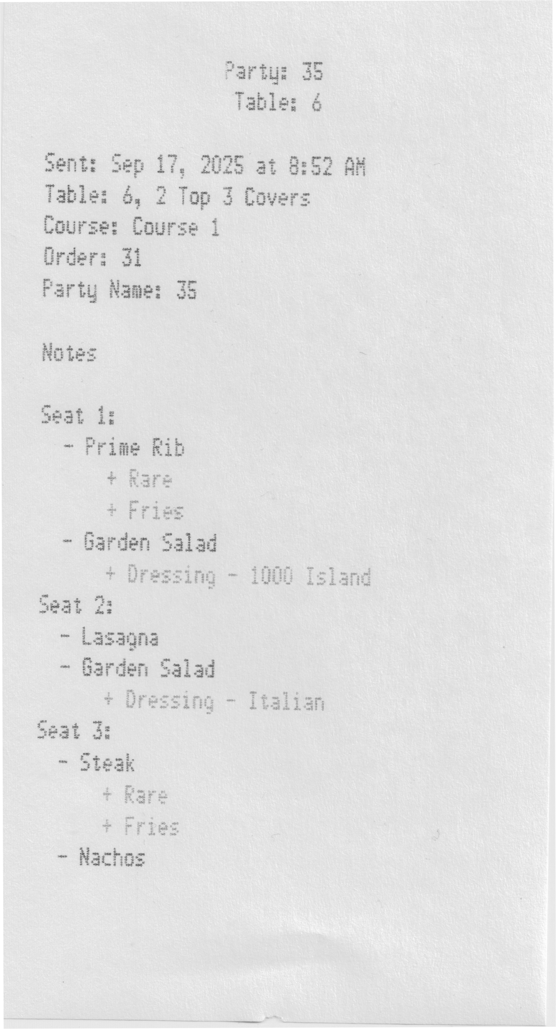 What Do Kitchen Tickets and Receipts Look Like When Printed?